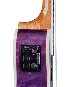 Mitchell Ukulele MU80XCE Quilted Maple Purple